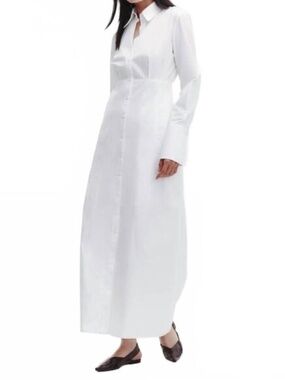 TWP Brand New FIONA Long Sleeve Cream Button-Front Maxi Shirt Dress; Chic, CBK